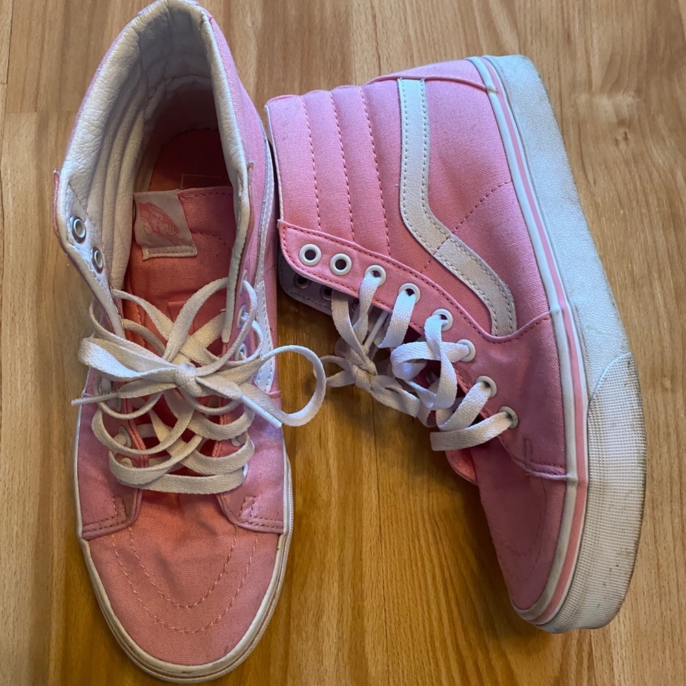 Pink high top vans